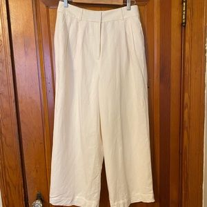 Ann Taylor LOFT Cream wide leg pant